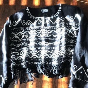 DKNY sequin fringe jacket